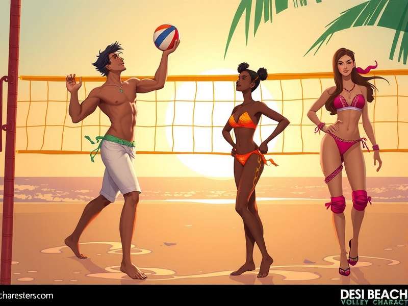 Diverse Character Roster in Desi Beach Volley Desi Beach Volley Characters