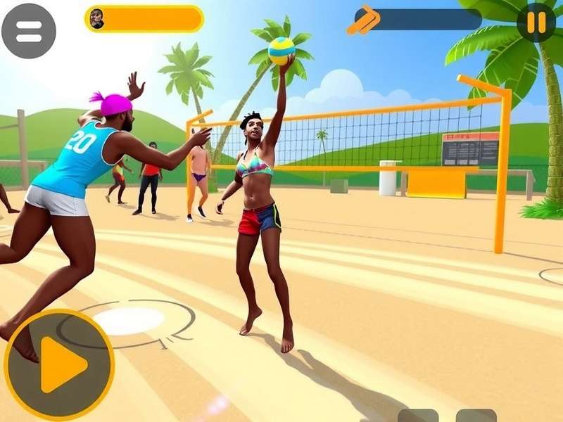 Desi Beach Volley Main Game Interface Desi Beach Volley Game Screenshot